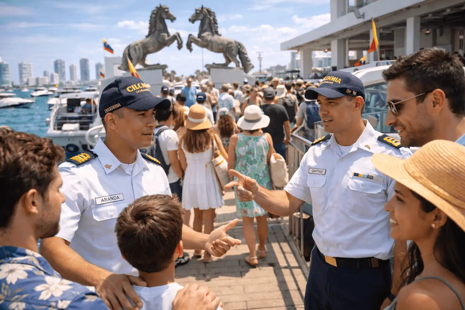 Operación segura de embarcaciones turísticas en Cartagena