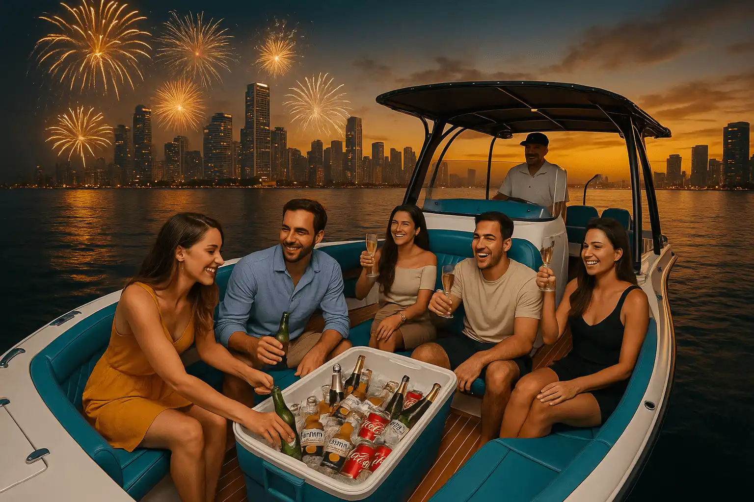 Año Nuevo 2025 en Bote - Cartagena